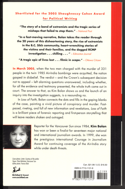 Loss of Faith: How the Air-India Bombers Got Away With Murder - The Bookstore
