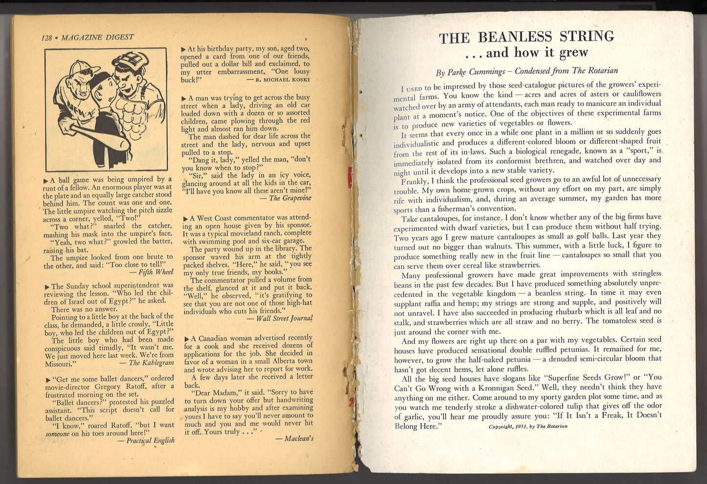 Magazine Digest, August 1951, Volume XXIII, No. 11 - The Bookstore
