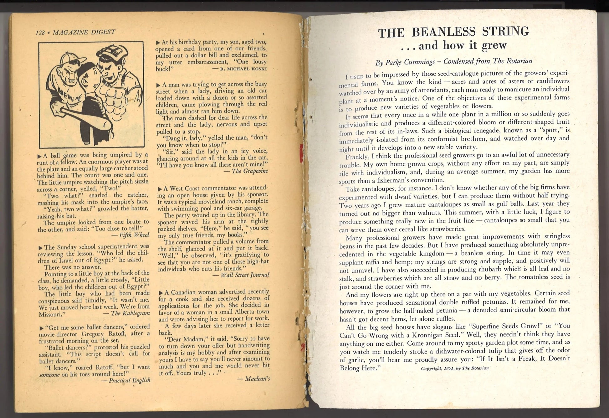 Magazine Digest, August 1951, Volume XXIII, No. 11 - The Bookstore