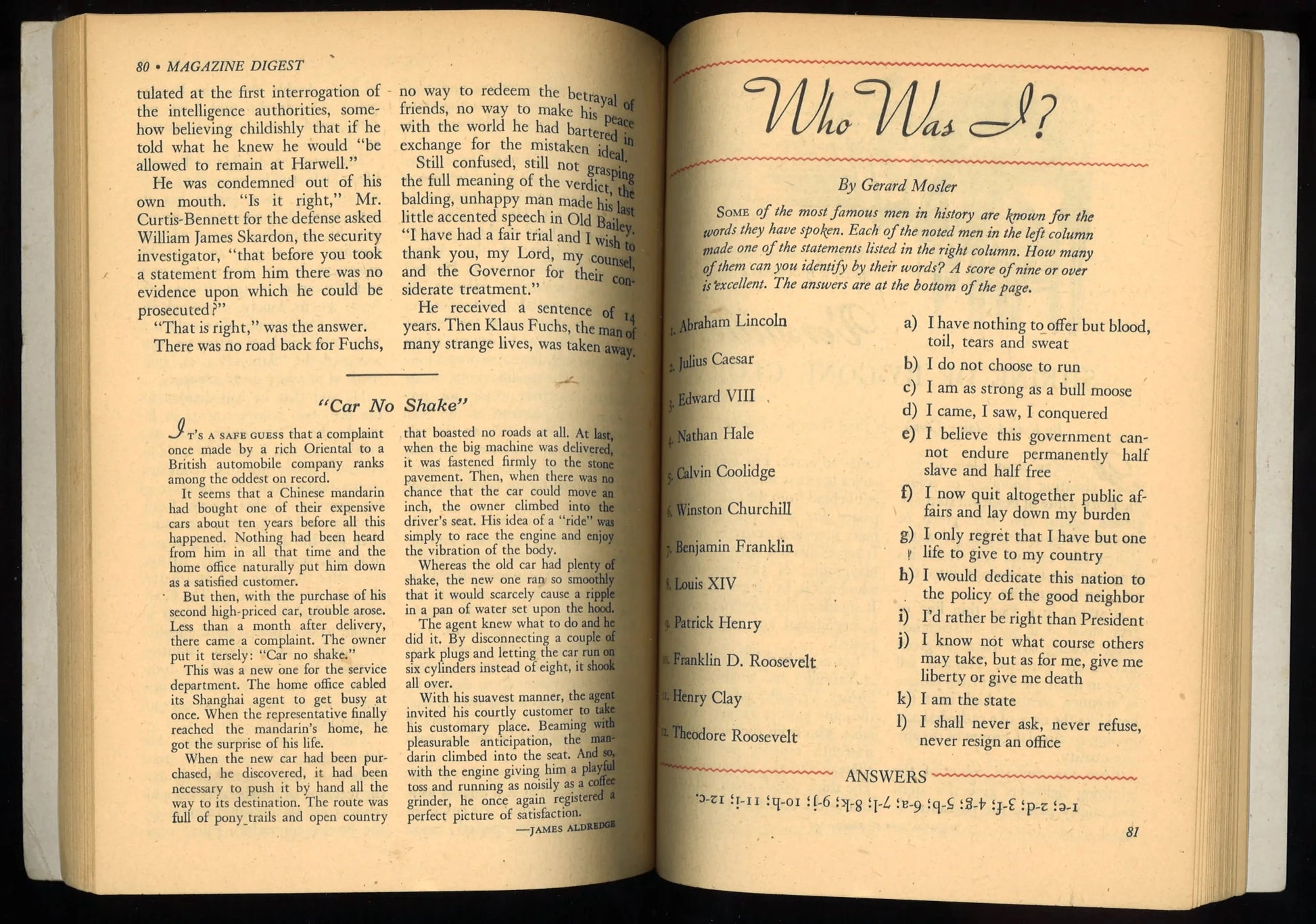 Magazine Digest, August 1951, Volume XXIII, No. 11 - The Bookstore