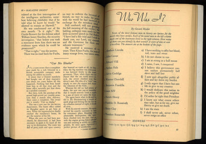 Magazine Digest, August 1951, Volume XXIII, No. 11 - The Bookstore