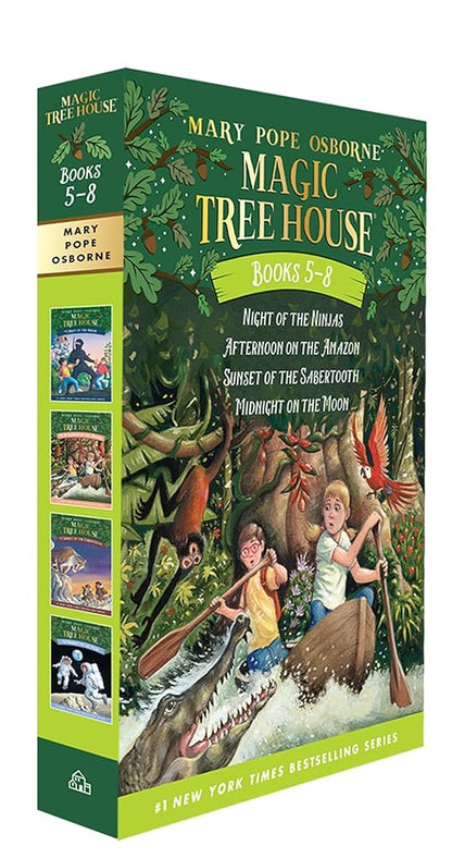 Magic Tree House Boxed Set, Books 5 - 8: Night of the Ninjas, Afternoon on the Amazon, Sunset of the Sabertooth, and Midnight on the Moon - The Bookstore