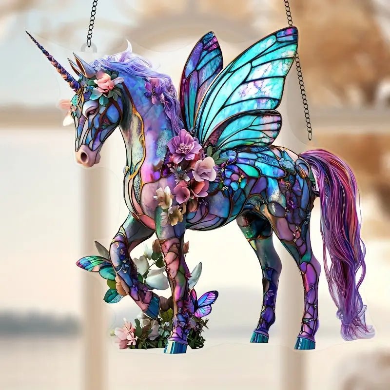 Magical Unicorn and Butterfly Suncatcher CY diy