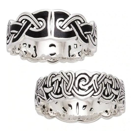 Mammen Weave Viking Silver Ring - Size 7 - The Bookstore