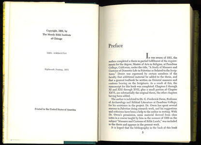 Manners and Customs of Bible Lands - The Bookstore