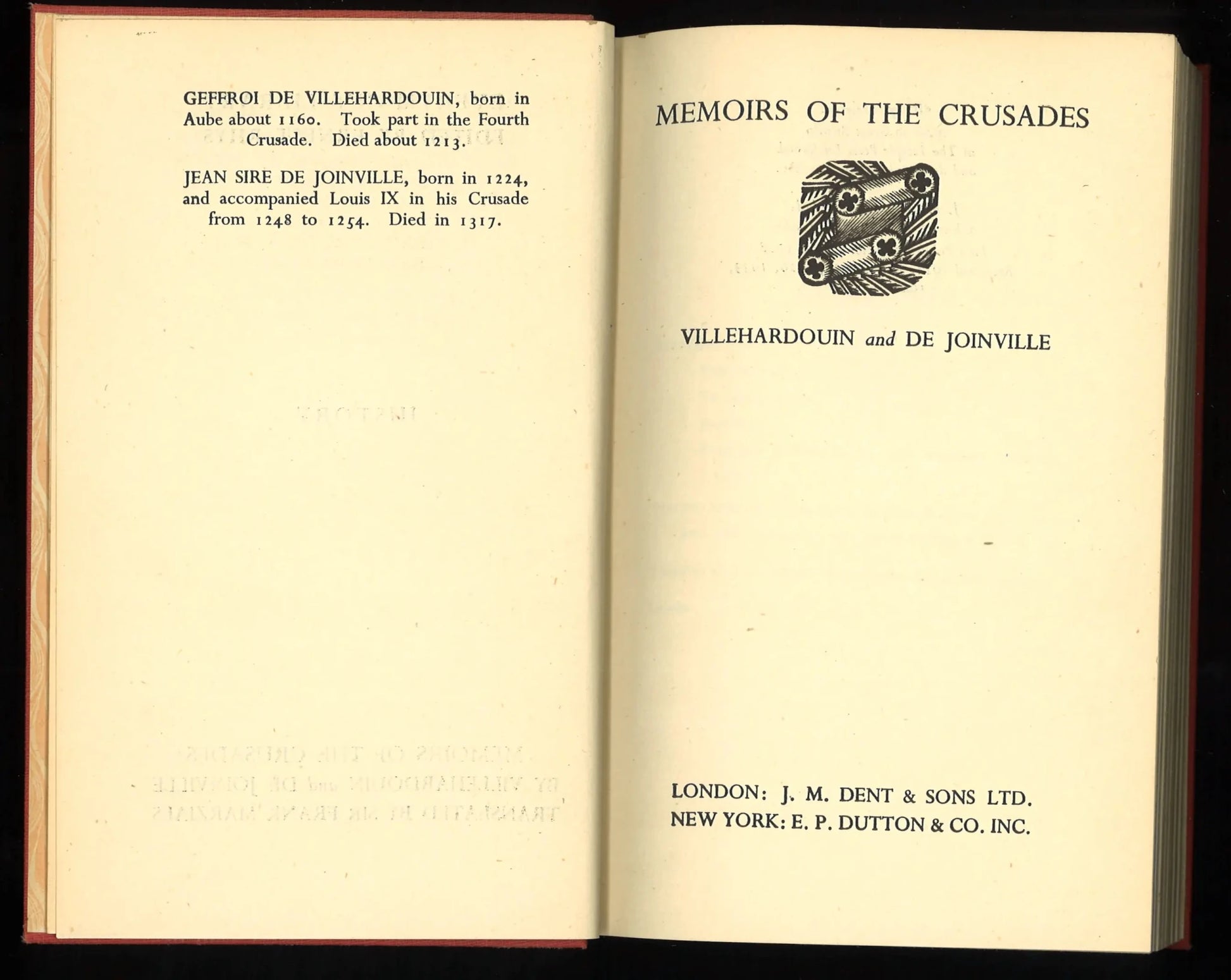 Memoirs of the Crusades: Villehardouin and De Joinville (Everyman's Library series) - The Bookstore