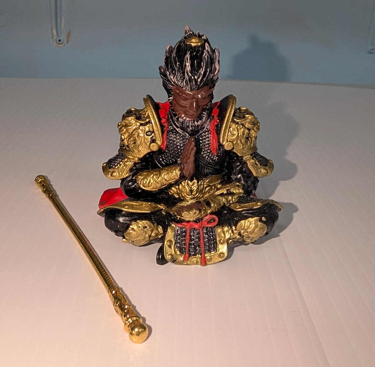 Monkey King Figurine with Golden Staff - The Bookstore