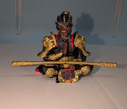 Monkey King Figurine with Golden Staff - The Bookstore