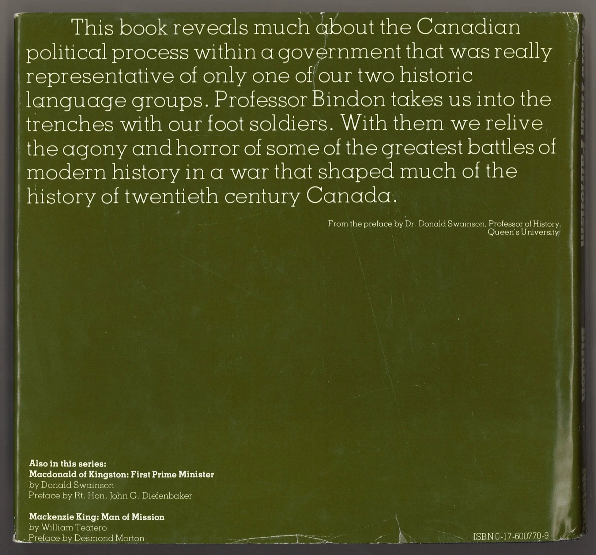 More Than Patriotism Canada At War 1914 - 1918 - The Bookstore