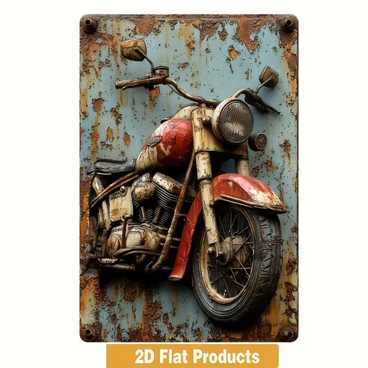 Motorcycle Wall Art Metal Sign
