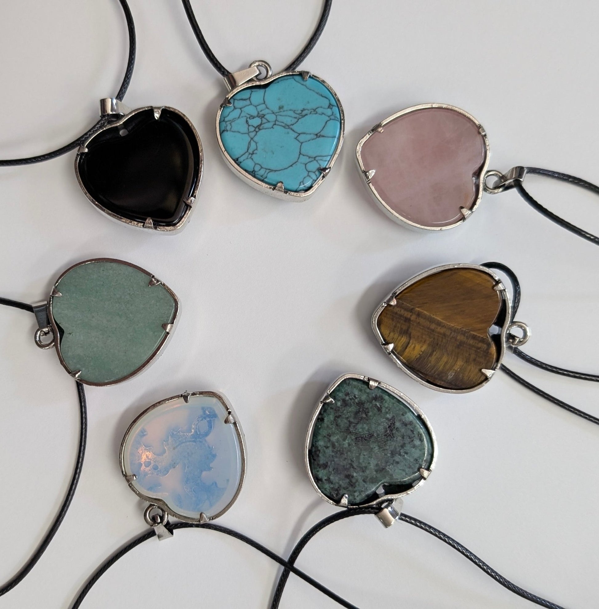 Mystic Dragon Heart Necklace with Natural Stone - The Bookstore