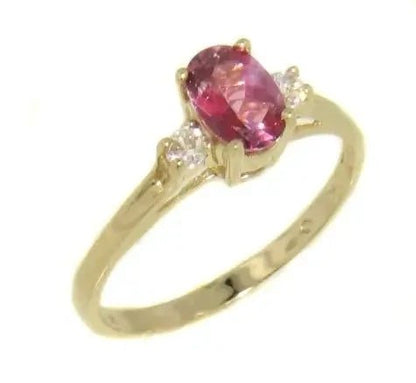 Mystic Rose Topaz Yellow Gold Ring - Size 7 - The Bookstore