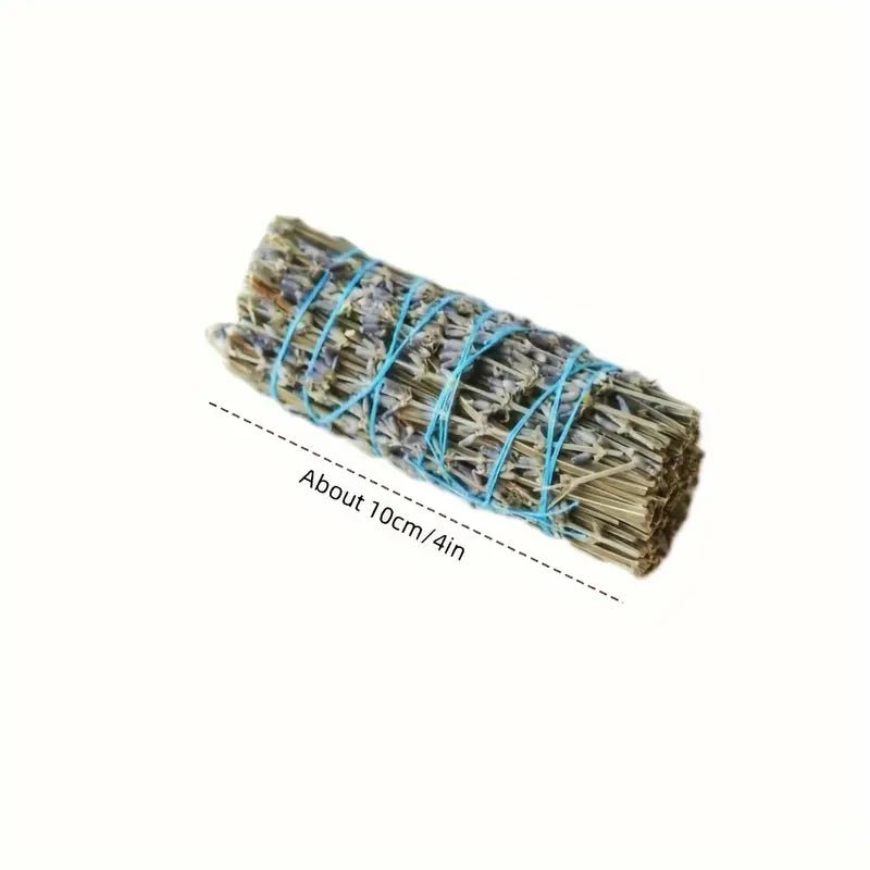 Natural Dried Lavender Smudge Stick - AromaRelax Energy Cleansing Stick - The Bookstore
