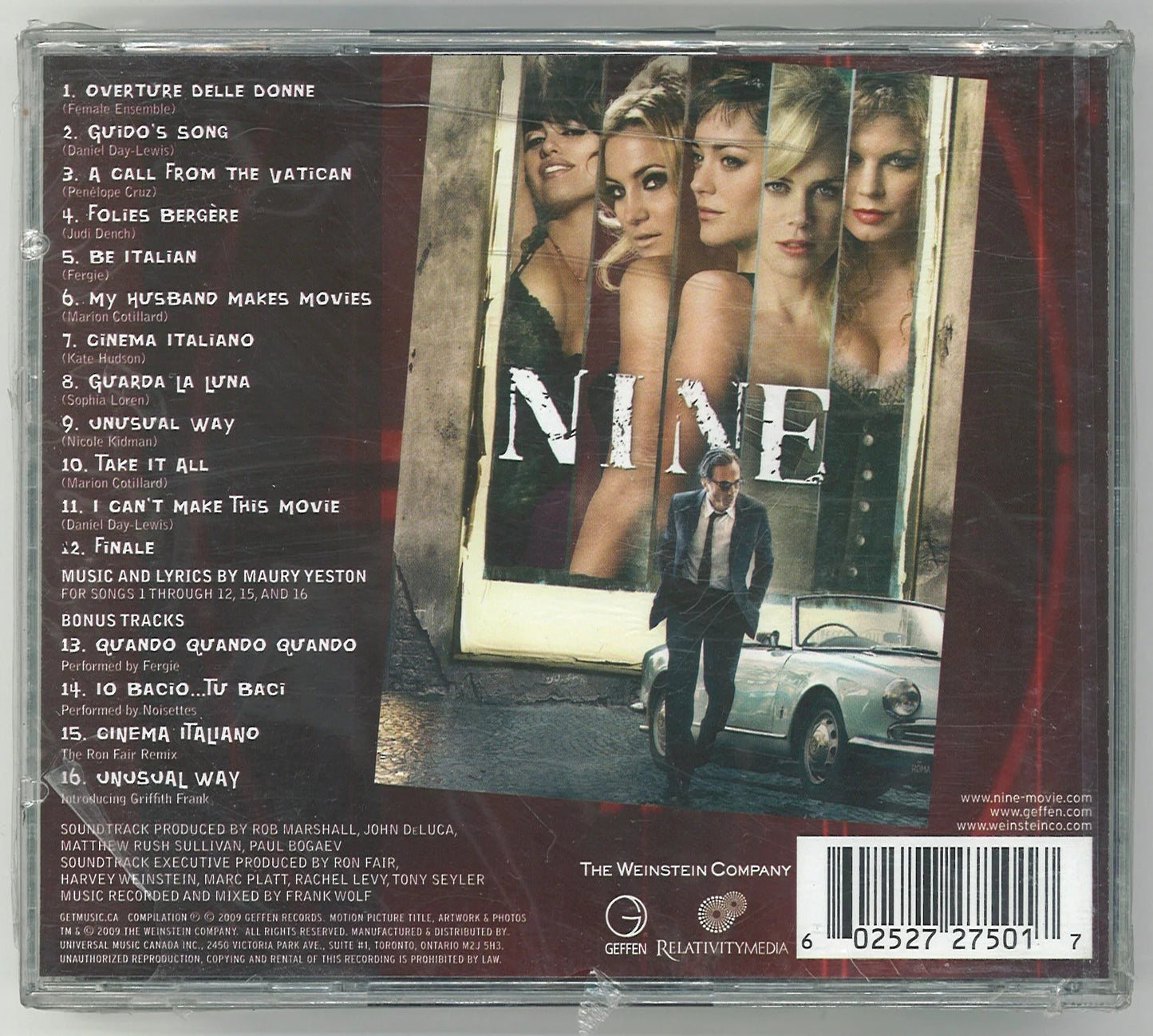 Nine (Original Motion Picture Soundtrack) CD Various