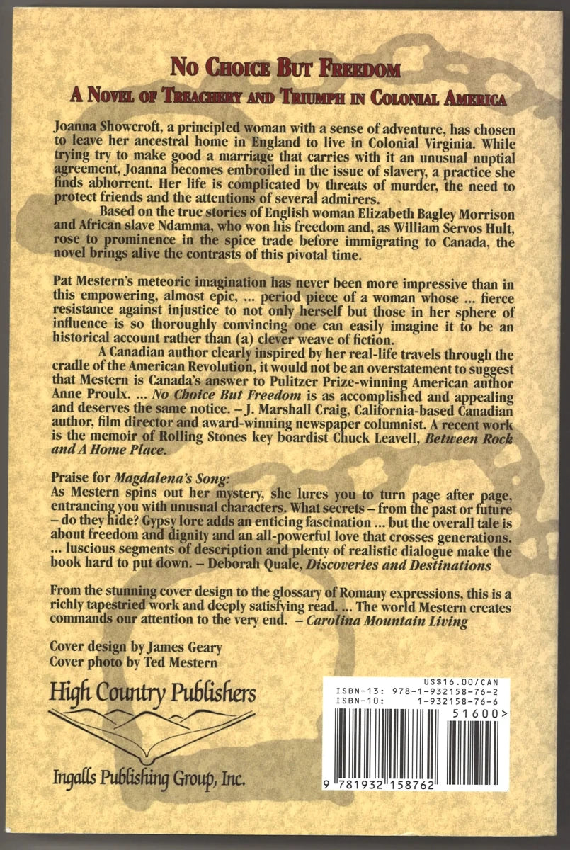 No Choice But Freedom by Pat Mattiani Mestern – Signed First Edition - The Bookstore