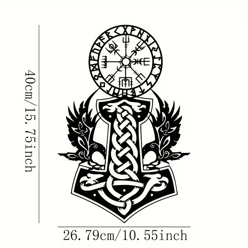 Nordic Crow Metal Wall Decor