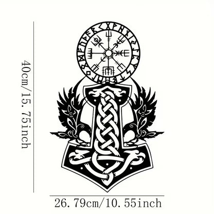 Nordic Crow Metal Wall Decor
