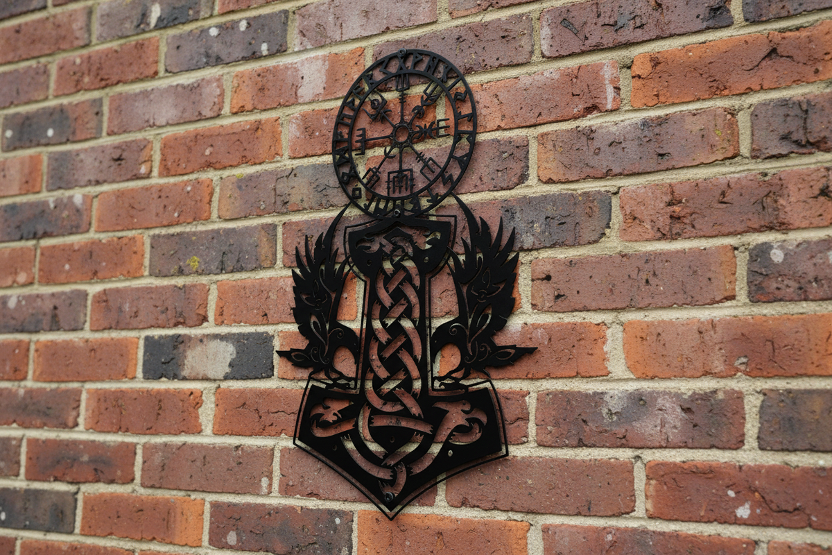 Nordic Crow Metal Wall Decor