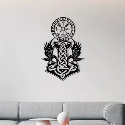 Nordic Crow Metal Wall Decor