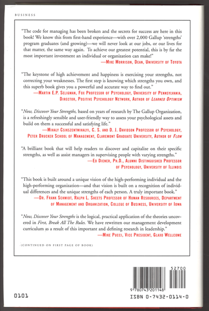Now, Discover Your Strengths: The revolutionary Gallup program that shows you how to develop your unique talents and strengths