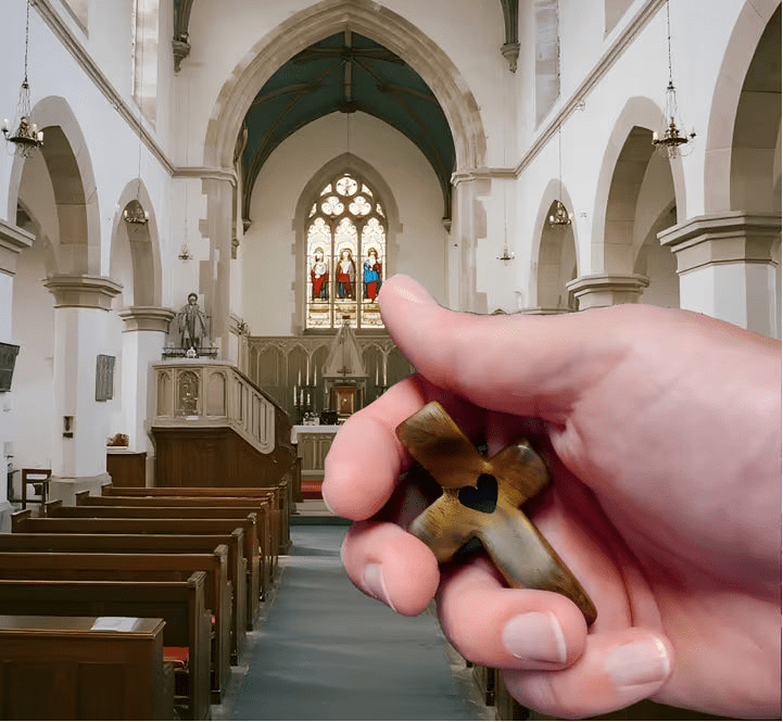 Olive Wood Thumb Cross - The Bookstore