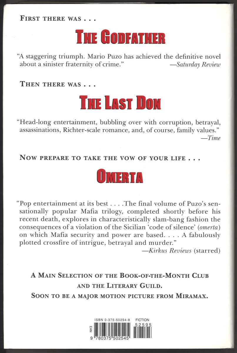 Omerta (Godfather, Book 3) - The Bookstore