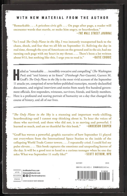 Only Plane in the Sky: An Oral History of 9/11 - The Bookstore