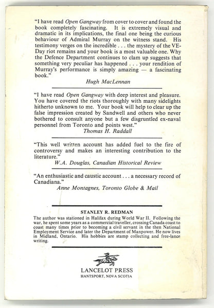 Open Gangway: An account of the Halifax Riots, 1945 (Signed) Stanley R. Redman