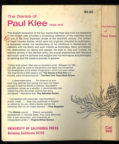 The Diaries of Paul Klee 1898-1918
