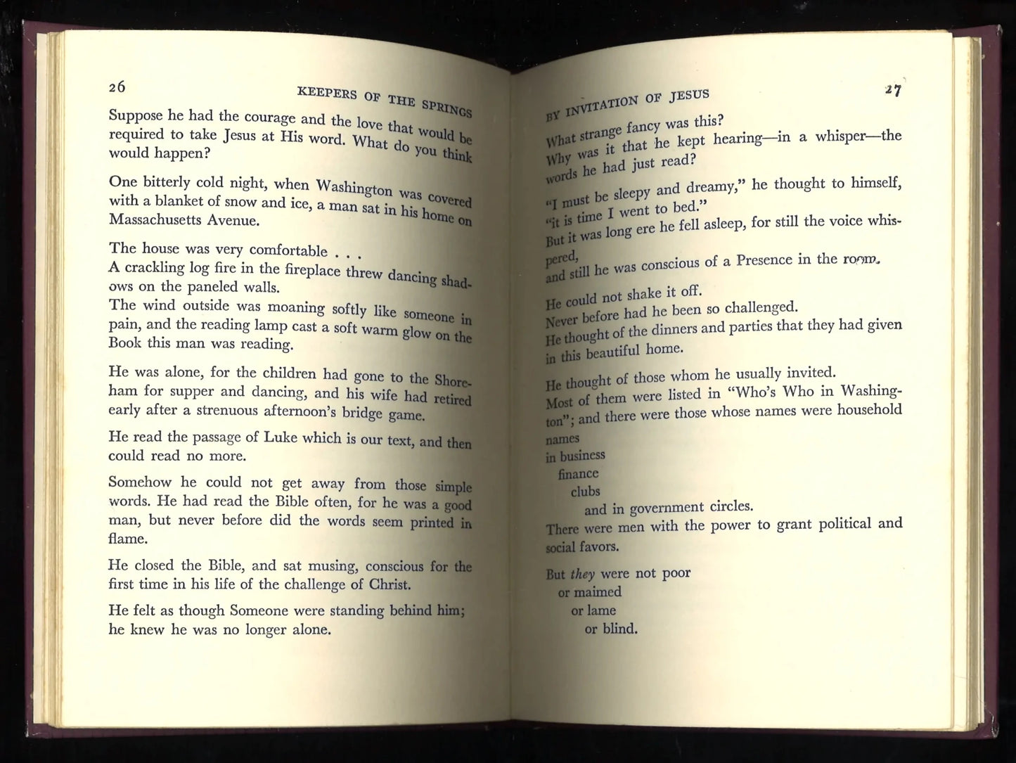 Peter Marshall's Keepers of the Springs and Other Messages - The Bookstore