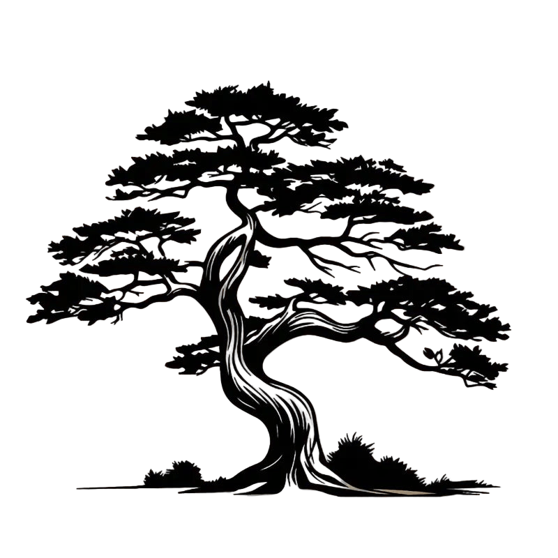 Pine Tree Metal Wall Art – Elegant Black Iron Nature - Inspired Silhouette - The Bookstore