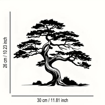 Pine Tree Metal Wall Art – Elegant Black Iron Nature - Inspired Silhouette - The Bookstore