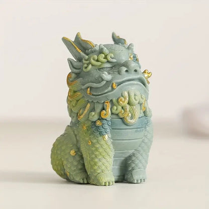 Pixiu Wealth and Blessing Figurine – Stone Feng Shui Decor for Prosperity and Protection - The Bookstore