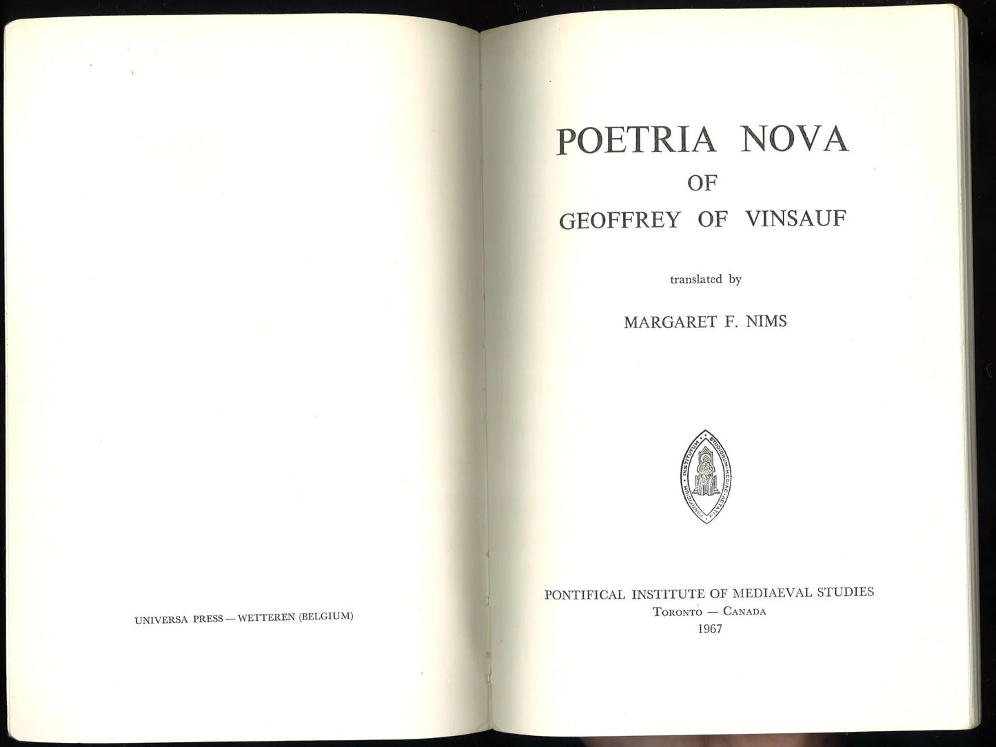 Poetria Nova of Geoffrey of Vinsauf (Mediaeval Sources in Translation, Vol 6) - The Bookstore