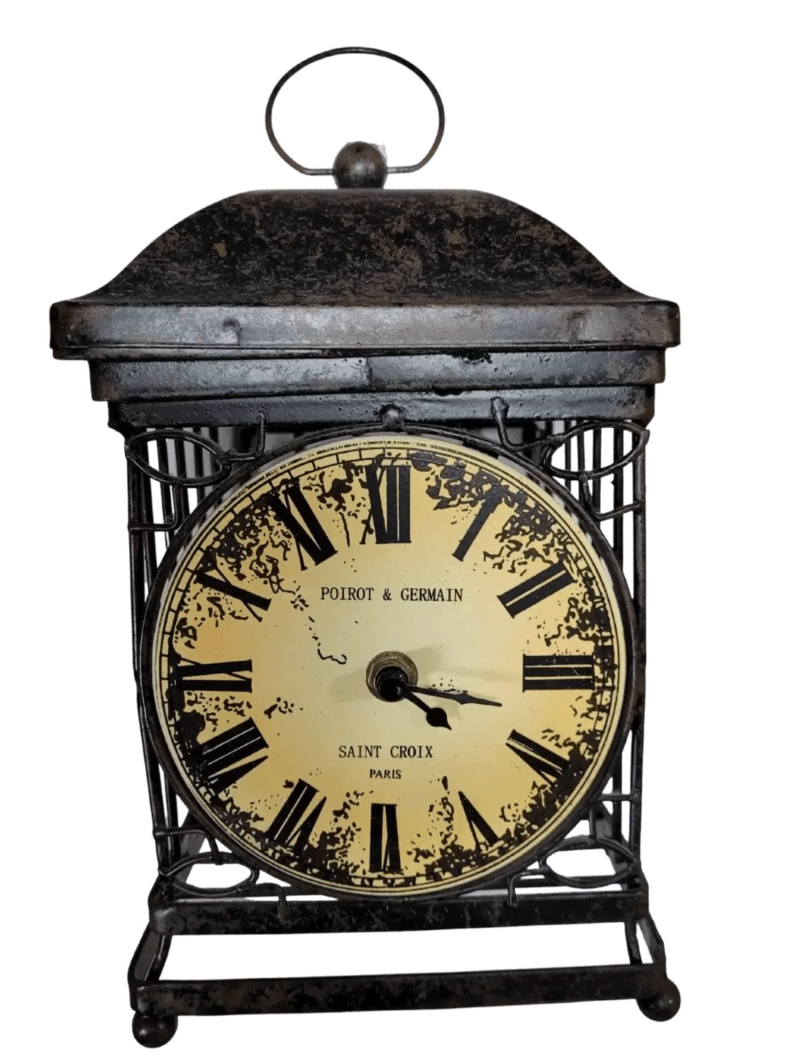 Poirot & Germain Wire Cage Clock - The Bookstore