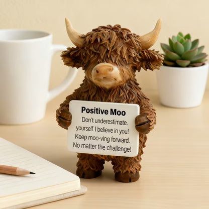 Positive Moo Highland Cow Figurine