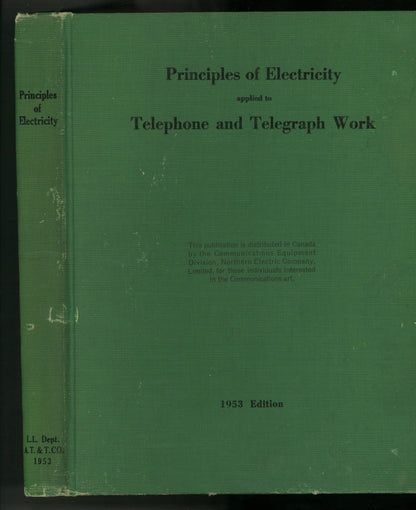 Principles of Electricity Applied to Telephone and Telegraph Work - The Bookstore