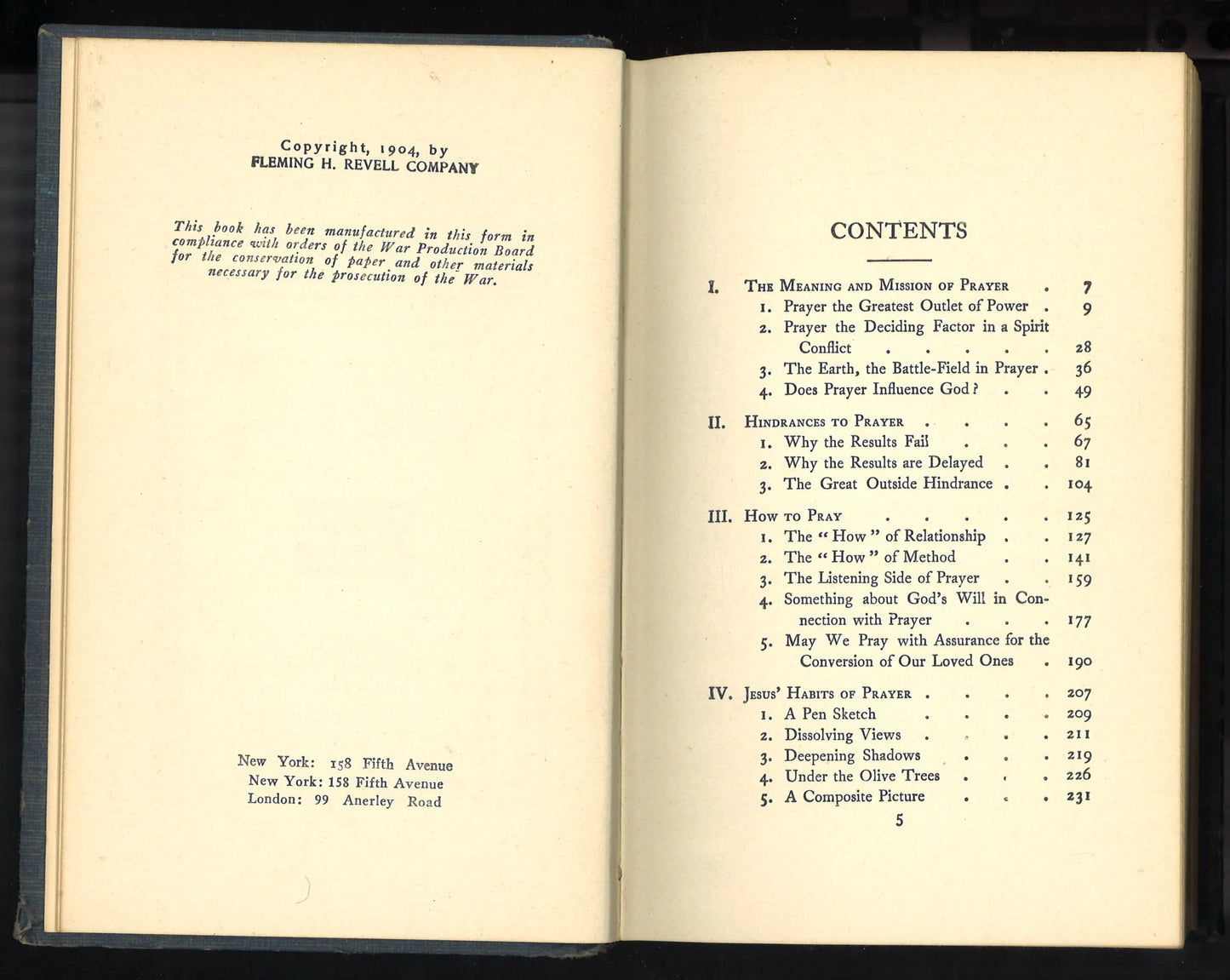 Quiet Talks on Prayer (circa 1942-1945)