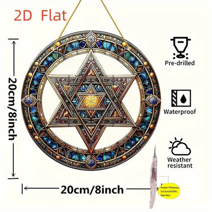 Radiant Star of David Suncatcher MCYUYE