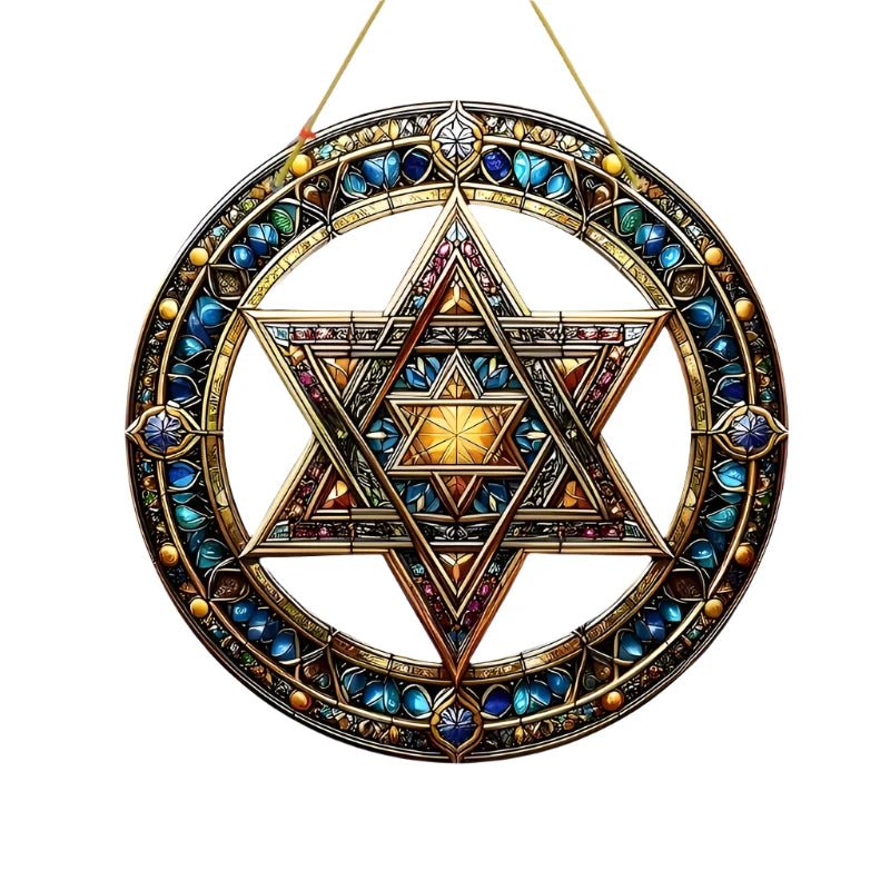 Radiant Star of David Suncatcher MCYUYE