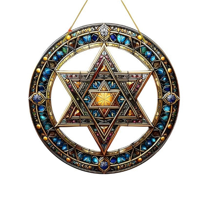 Radiant Star of David Suncatcher MCYUYE