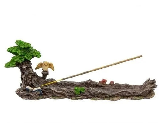 Reading Tree Man with Owl Incense Burner / Stick Holder - The Bookstore