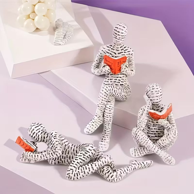 Reading Figure Sculptures - Set of Three