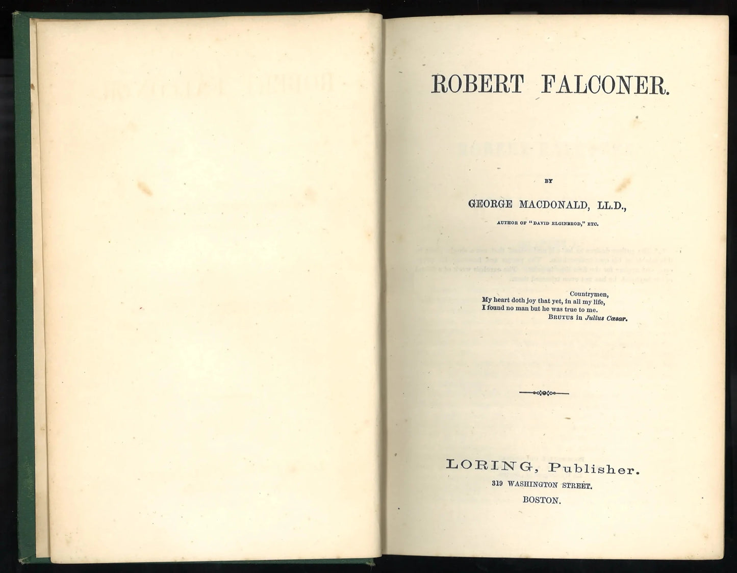 Robert Falconer - The Bookstore