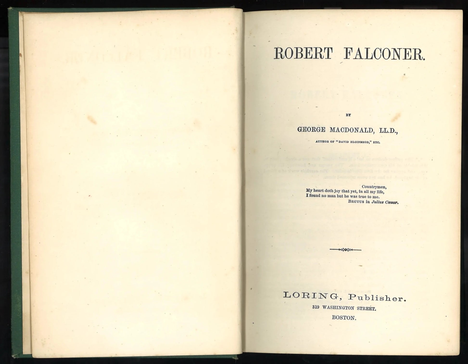 Robert Falconer - The Bookstore