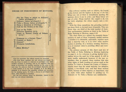 Robert’s Rules of Order Revised by Henry M. Robert – 1951 Seventy-fifth Anniversary Edition