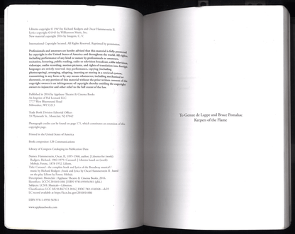 Rodger's & Hammerstein's Carousel: The Complete Book and Lyrics of the Broadway Musical (Applause Libretto Library) - The Bookstore