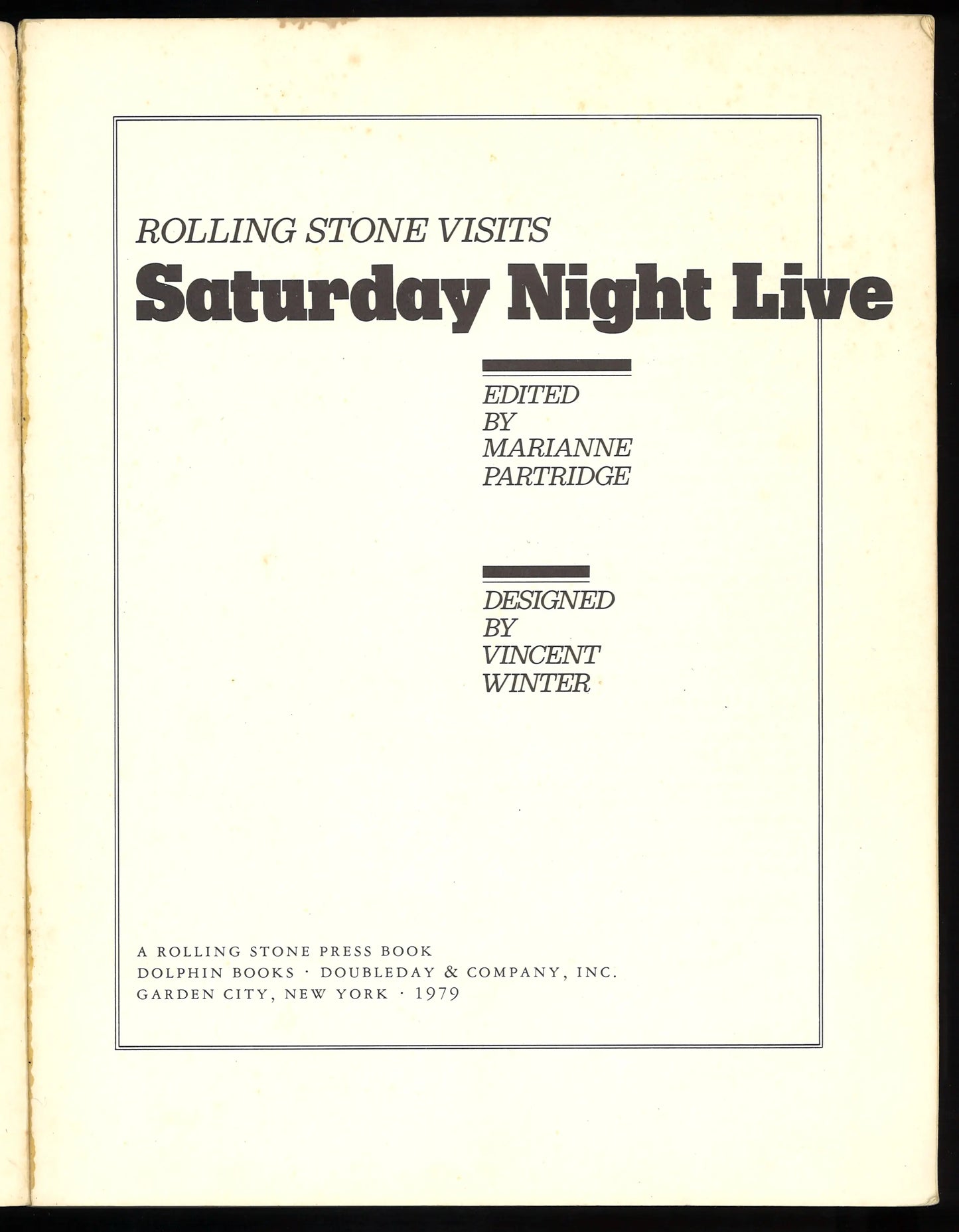 Rolling Stone Visits Saturday Night Live (1979)