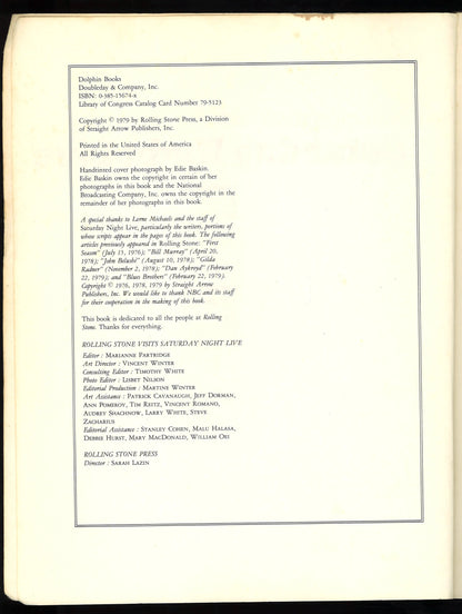 Rolling Stone Visits Saturday Night Live (1979)