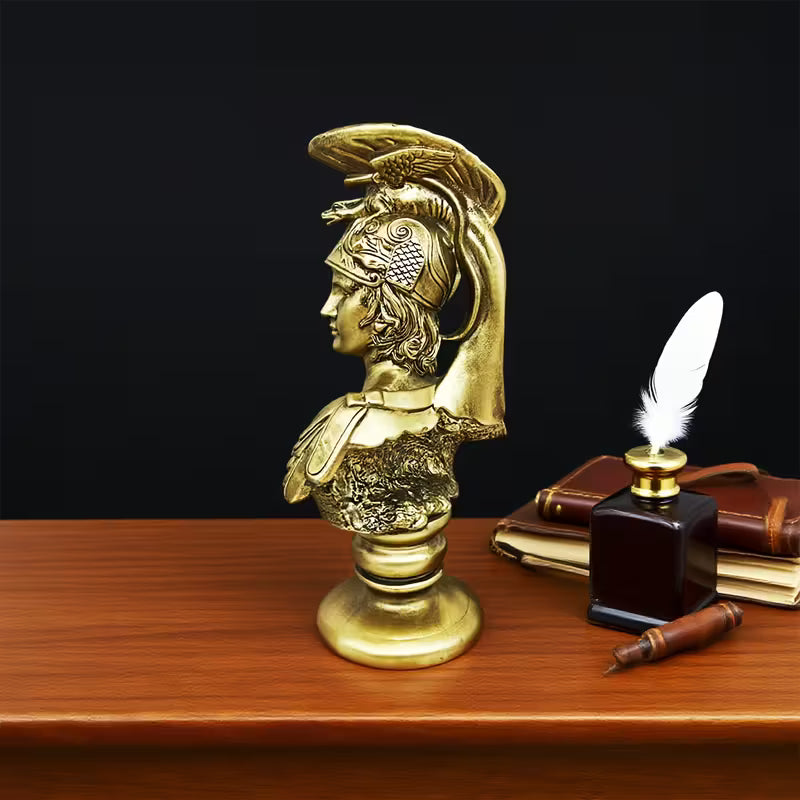Greek Goddess Athena Bust - Goddess of War, Wisdom & Justice, Maiden in Armor Figurine